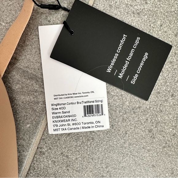 NWT 40D KNIX Wing Woman Contour Bra (Traditional Sizing) in Warm Sand - Picture 6 of 8